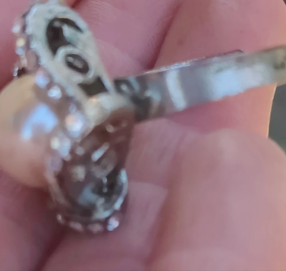 🔥 Gorgeous Vintage Pearl And Crystal Statement Ring